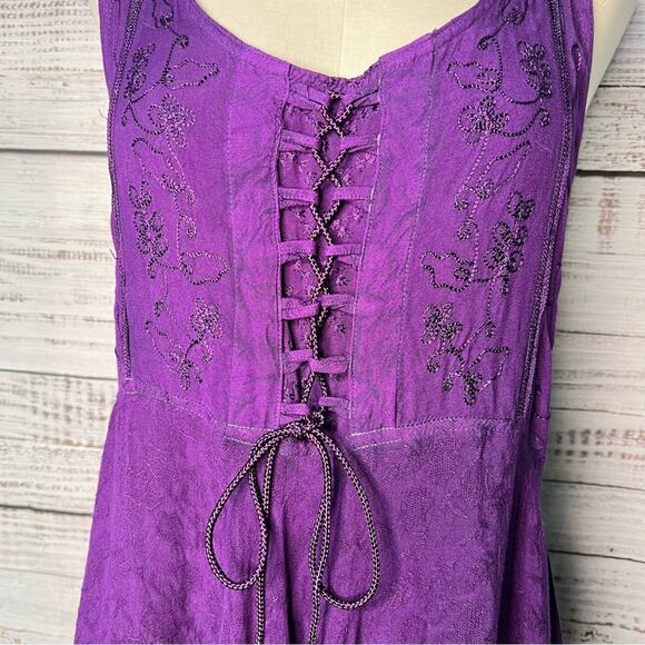 Fashion Terminal Free Size Purple Fairy Witch Whimsigoth Dress Corset Front - Picture 5 of 16